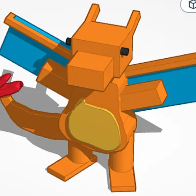 Charizard low poly tối giản nhất