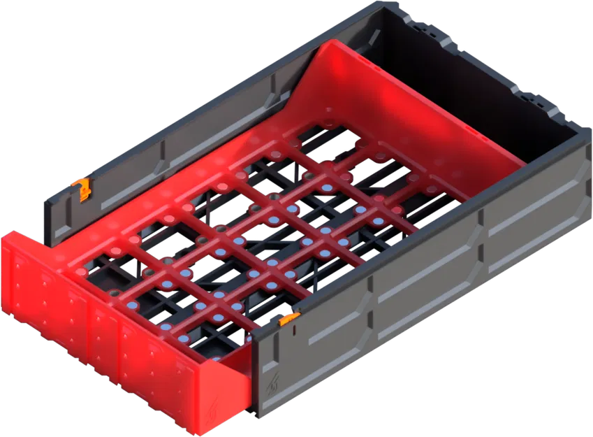 GEN2 Gridfinity Decor 2x1 Double Drawer gắn nam châm - Bản LARGE - Image 1