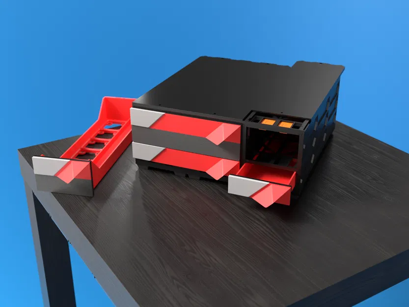 GEN2 Gridfinity Decor 2x1 Double Drawer gắn nam châm - Bản LARGE - Image 2