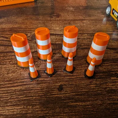 Bộ Cọc Tiêu Giao Thông & Cọc Tiêu Dạng Thùng Tỉ Lệ 1:32