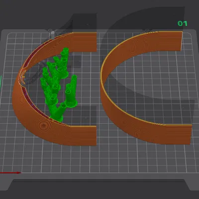 Nắp vỏ cắt ra để cần ít support hơn