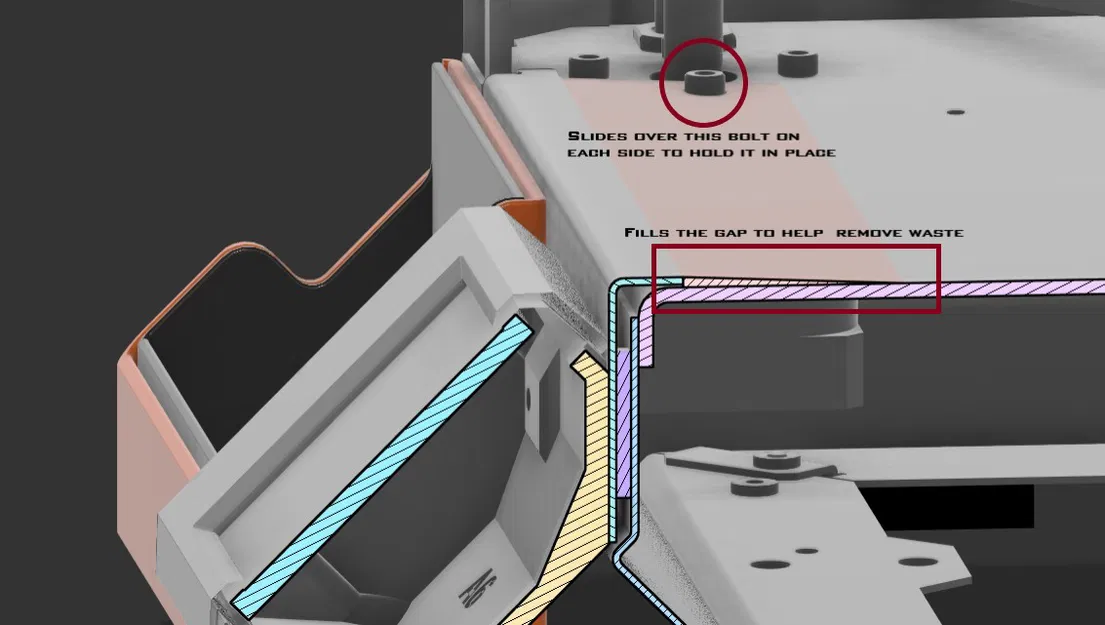 Ramp gom rác cho Prusa Core one & Core one L (Waste Ramp) - Image 1