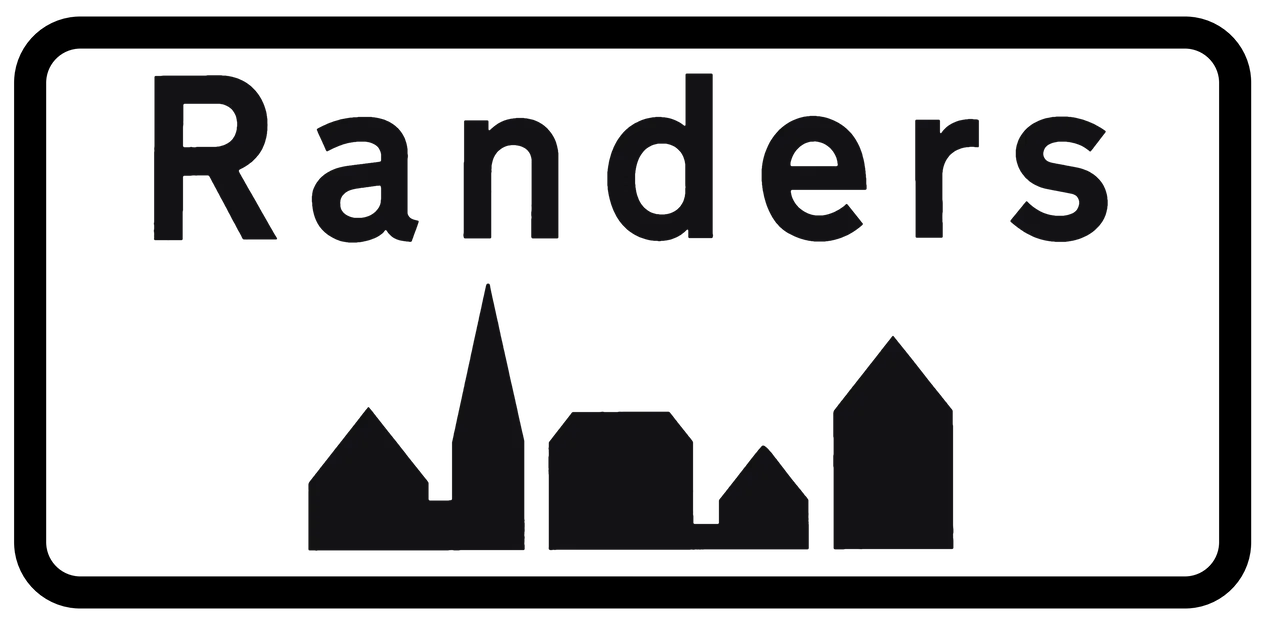 Bảng tên thành phố Randers (Randers city sign) - Image 2