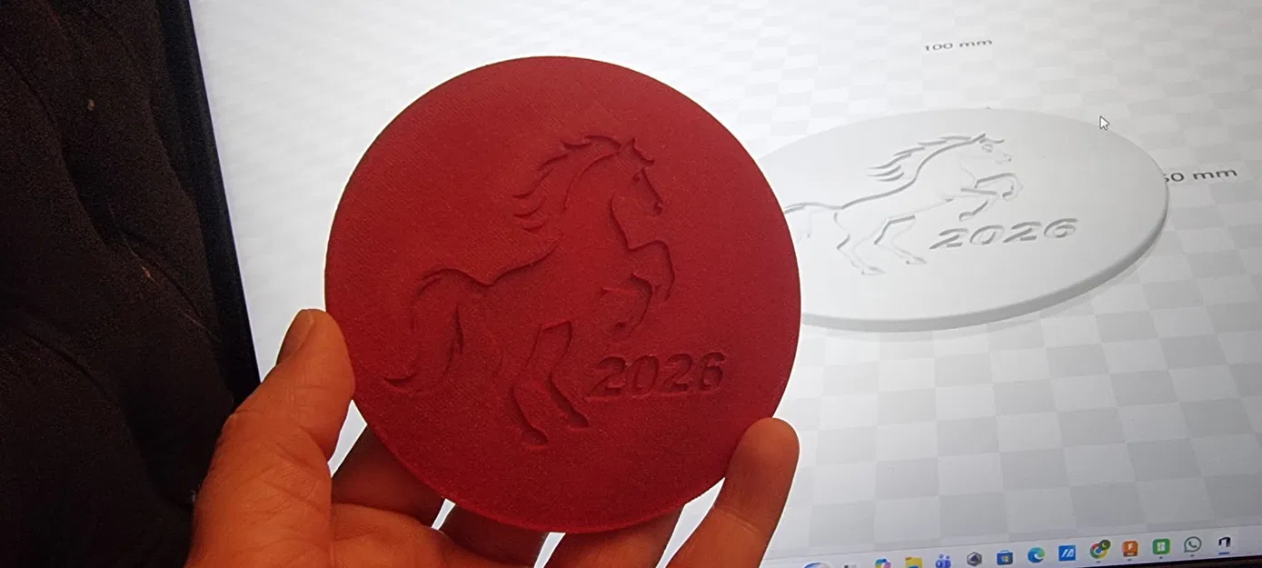 Đế lót ly thủy tinh Ngựa 2026 (2026 Year of the Horse glass coaster) - Image 7
