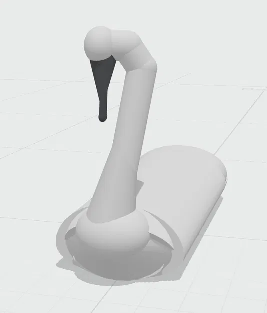 Elegant Swan – Thiên nga thanh lịch nằm nghỉ, xếp cánh - Image 1