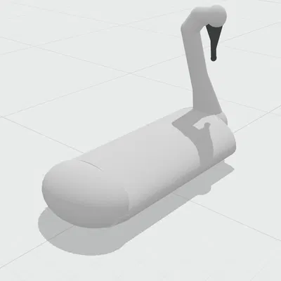 Elegant Swan – Thiên nga thanh lịch nằm nghỉ, xếp cánh