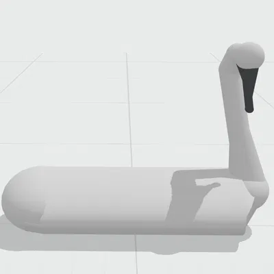 Elegant Swan – Thiên nga thanh lịch nằm nghỉ, xếp cánh