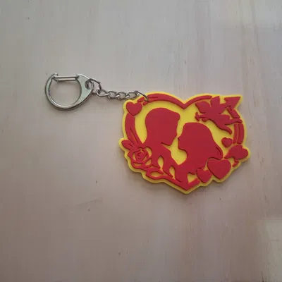 Cặp đôi trong trái tim - Móc khóa Valentine v1