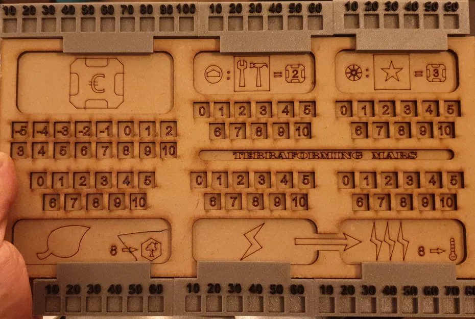 Miếng mở rộng production nhỏ cho player board gỗ Terraforming Mars - Image 2