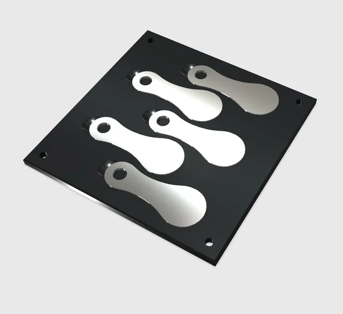 5x Đồ gá token xe đẩy mua sắm cho Faserlaser / Shopping cart token laser Jig - Image 1