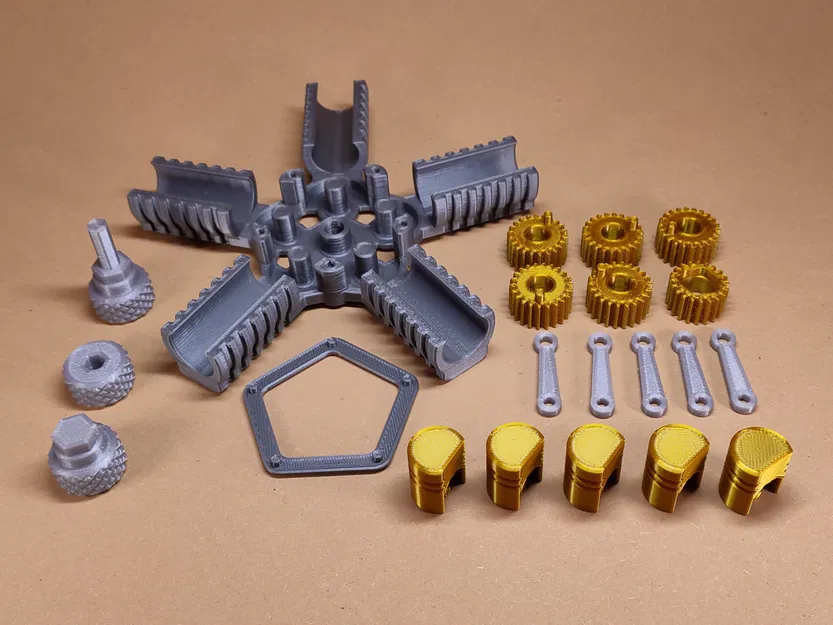 Engine Fidget – Đồ chơi fidget động cơ 5 piston - Image 5