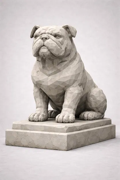 Tượng Chó Bulldog Anh (British Bulldog Statue) - Image 1