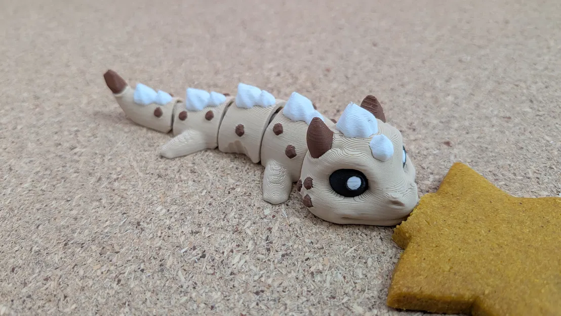 Cookie Dragon – Mô hình móc khóa rồng khớp nối (Articulated Keychain Figure) - Image 1