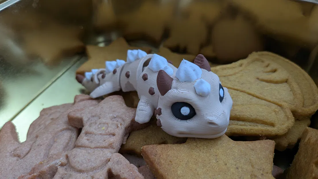 Cookie Dragon – Mô hình móc khóa rồng khớp nối (Articulated Keychain Figure) - Image 5
