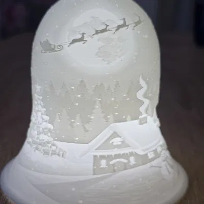 Chuông litophane Giáng Sinh