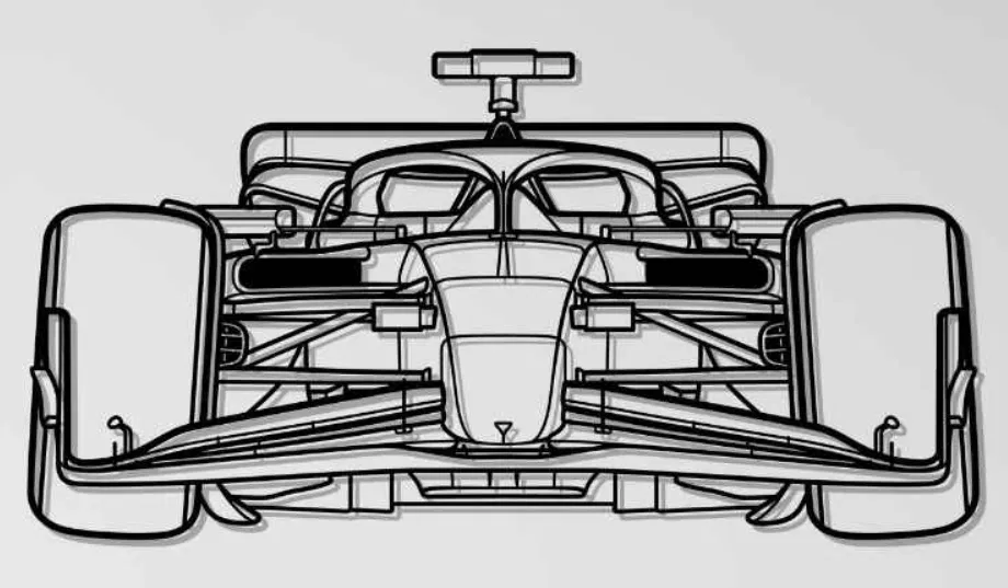 Tranh Treo Tường Đầu Xe F1 Ferrari SF-24 (2024) - Silhouette - Image 1