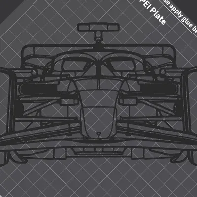 Tranh Treo Tường Đầu Xe F1 Ferrari SF-24 (2024) - Silhouette