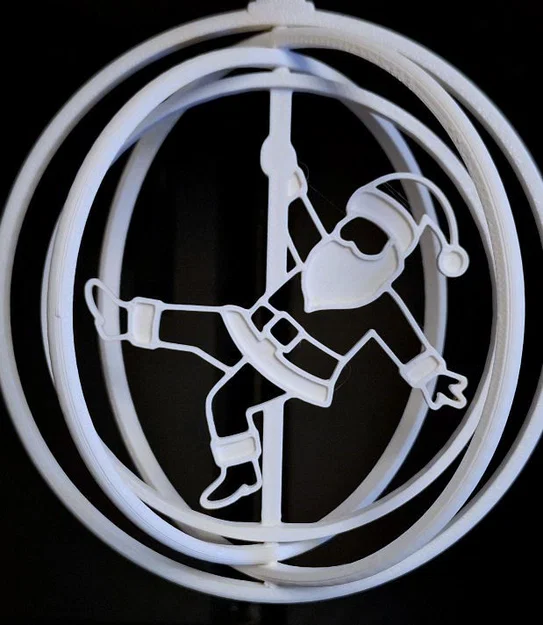 Mới: Santa múa cột trên cây thông Noel – Rotating Ornament 2025 - Image 1