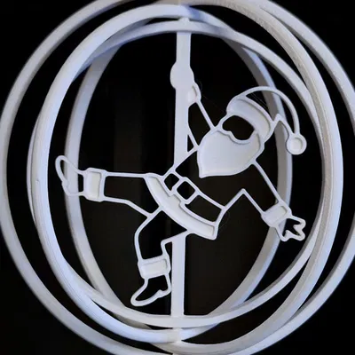 Mới: Santa múa cột trên cây thông Noel – Rotating Ornament 2025