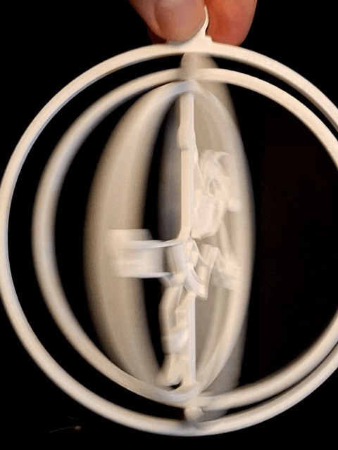 Mới: Santa múa cột trên cây thông Noel – Rotating Ornament 2025 - Image 2