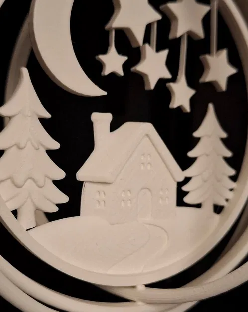 MỚI: Ornament Cây Thông Giáng Sinh Winterland Relief Xoay 2025 - Image 2