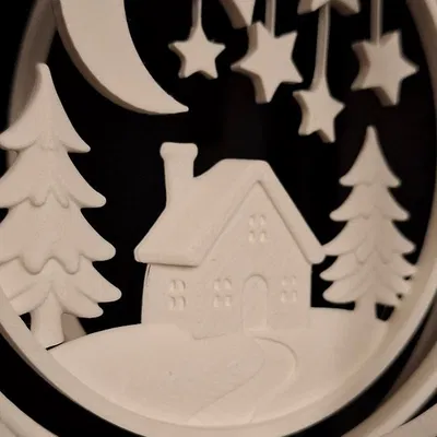 MỚI: Ornament Cây Thông Giáng Sinh Winterland Relief Xoay 2025