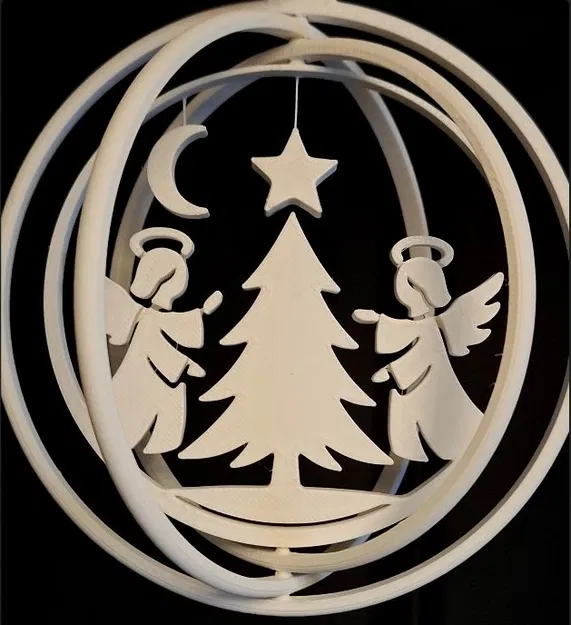Mới: Angels Christmas Tree Rotating Ornament 2025 edition - Image 1