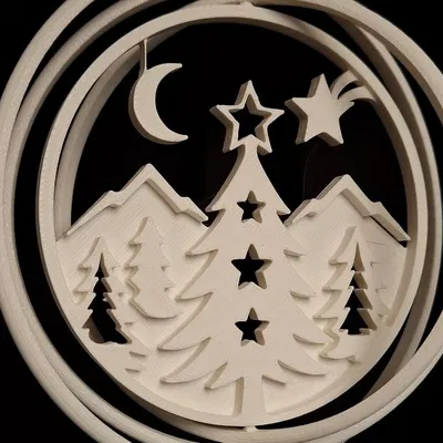 Mới: Winterland Christmas Tree Rotating Ornament 5 (bản 2025)