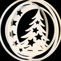 Mẫu NEW Halfmoon Christmas Tree Rotating Ornament phiên bản 2025 - Thumbnail 1