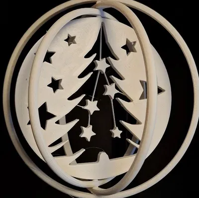 Mẫu cây thông Noel xoay – Ornament 2025 phiên bản mới