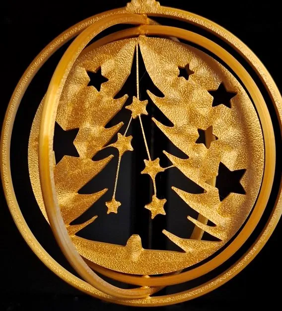 Mẫu cây thông Noel xoay – Ornament 2025 phiên bản mới - Image 2