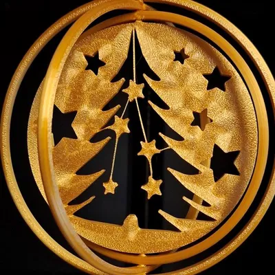 Mẫu cây thông Noel xoay – Ornament 2025 phiên bản mới