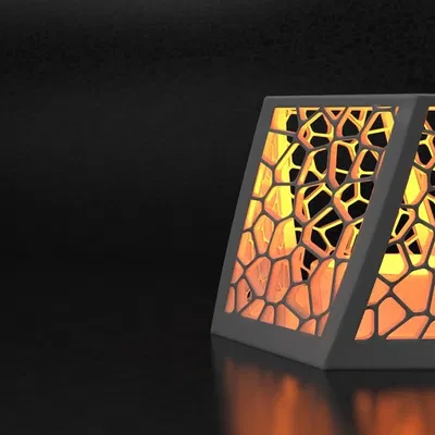 Đế nến Voronoi xoắn (Twisted Voronoi Candle Holder)