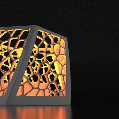 Đế nến Voronoi xoắn (Twisted Voronoi Candle Holder)