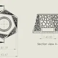 Đế nến Voronoi xoắn (Twisted Voronoi Candle Holder) - Thumbnail 4