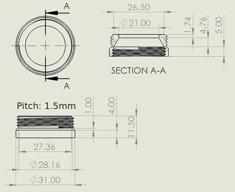 Thread Adapter (Bộ chuyển ren) cho van radiator - Image 3