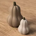 Bí ngô Butternut (Butternut Pumpkin) – decor tối giản bề mặt texture - Thumbnail 2