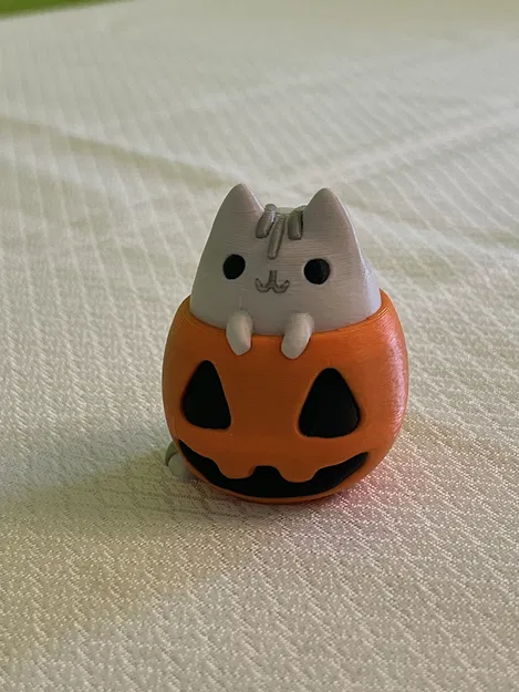 Trang trí bí ngô mèo Pusheen Halloween - Image 1