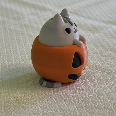 Trang trí bí ngô mèo Pusheen Halloween