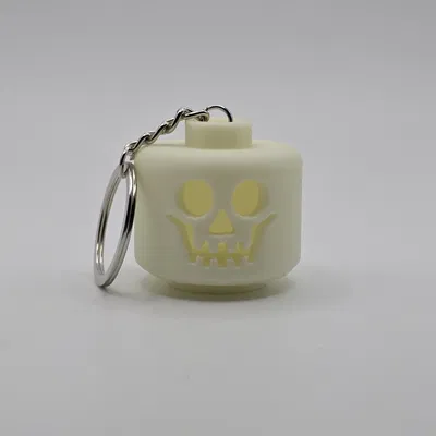 Móc khóa đầu xương sọ phong cách LEGO (Remix)