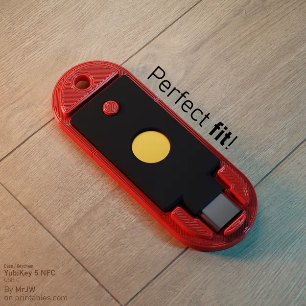 Ốp kiêm móc khóa YubiKey 5C NFC (chỉ USB‑C) kèm file STEP - Image 2