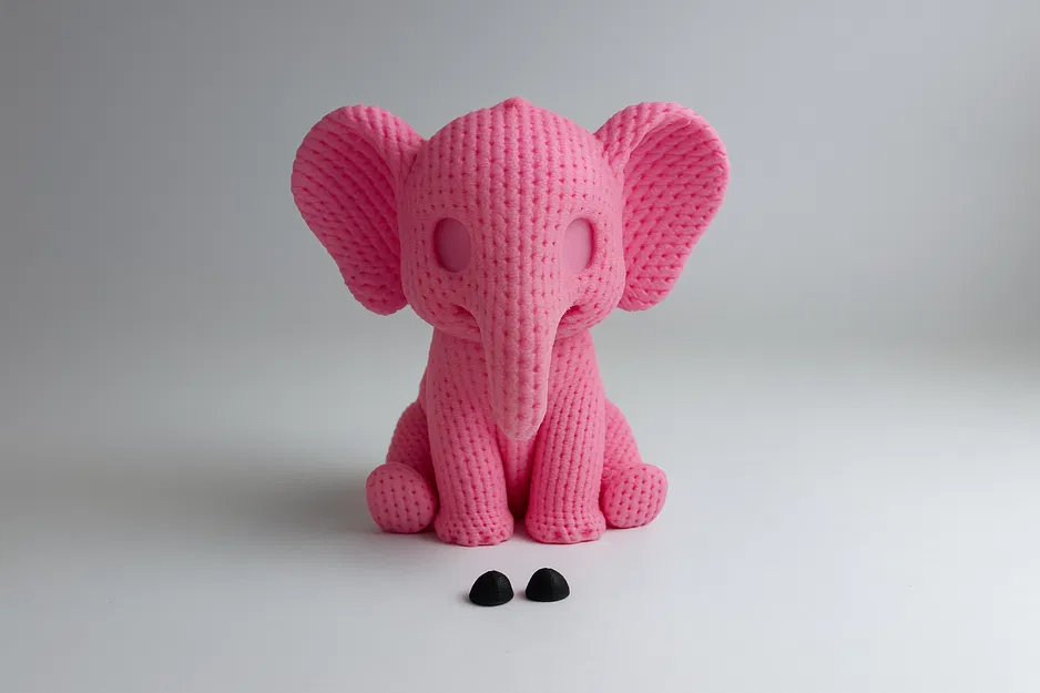 Voi Đan Len – Cute Animals (Knitted Elephant) - Image 1