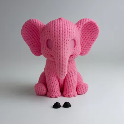 Voi Đan Len – Cute Animals (Knitted Elephant)