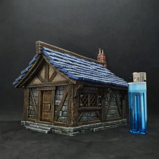 Nhà Gỗ Trung Cổ “Corven House” (Terrain 28–32mm, Không Cần Supports) - Image 2