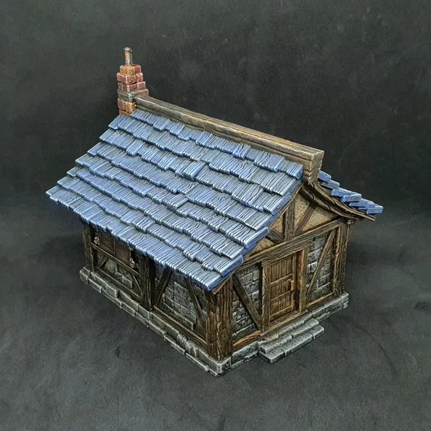 Nhà Gỗ Trung Cổ “Corven House” (Terrain 28–32mm, Không Cần Supports) - Image 4