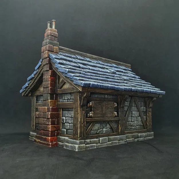 Nhà Gỗ Trung Cổ “Corven House” (Terrain 28–32mm, Không Cần Supports) - Image 5