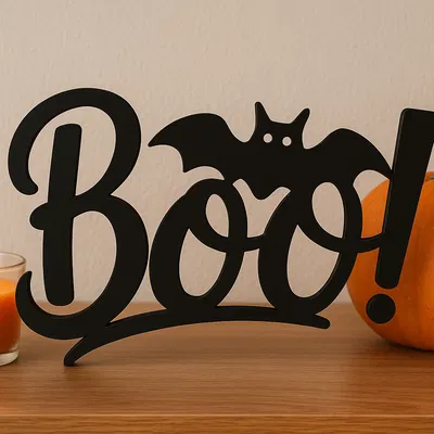 Bảng treo tường Halloween “BOO!”