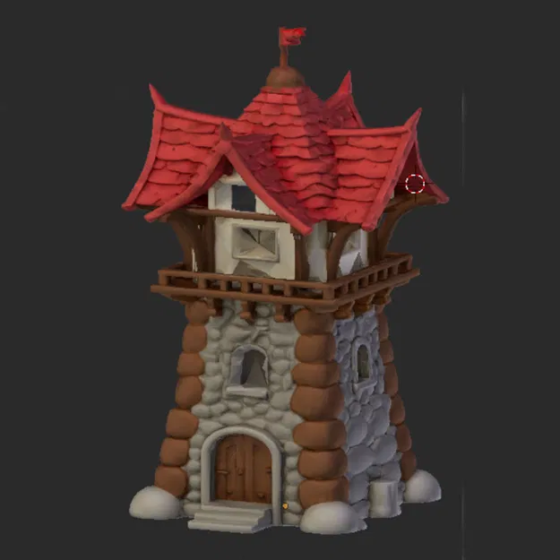 Tháp Canh DND Wargame SupportFREE FDM Fastprint Easypaint Terrain - Image 1