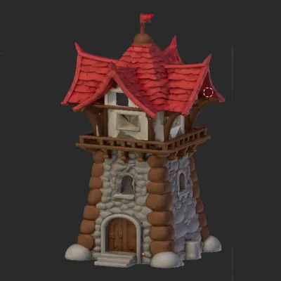 Tháp Canh DND Wargame SupportFREE FDM Fastprint Easypaint Terrain