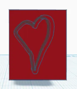 Hình tim trong khung chữ nhật tuỳ chỉnh (Custom Heart Rectangle 4 mum) - Image 1